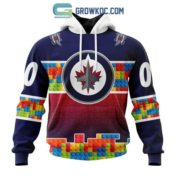 Winnipeg Jets NHL Special Autism Awareness Design Hoodie T Shirt