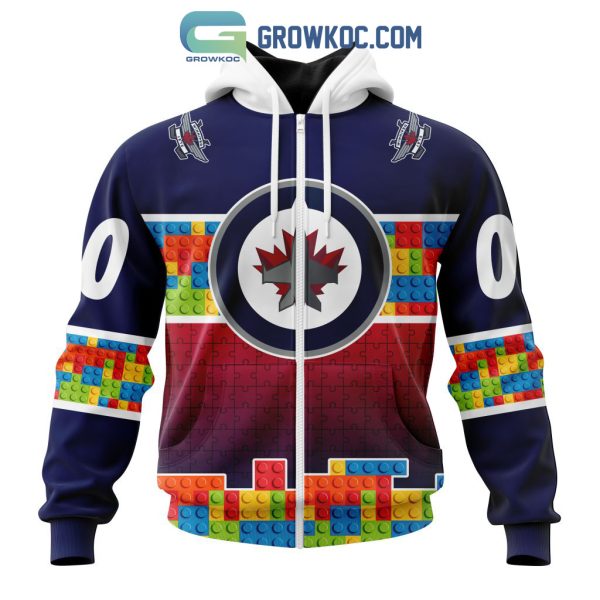 Winnipeg Jets NHL Special Autism Awareness Design Hoodie T Shirt