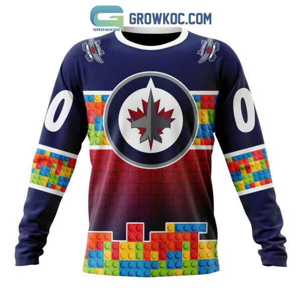 Winnipeg Jets NHL Special Autism Awareness Design Hoodie T Shirt