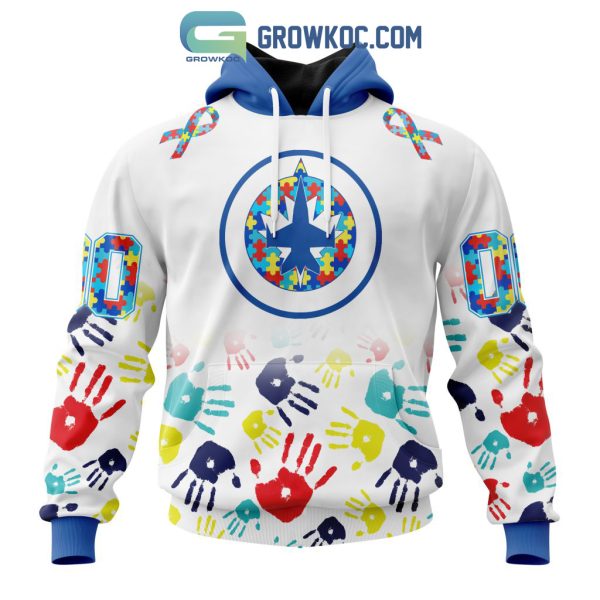 Winnipeg Jets NHL Special Autism Awareness Hands Hoodie T Shirt