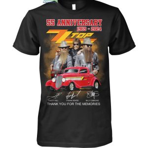 ZZ Top 55th Anniversary 1969 2024 Memories T Shirt