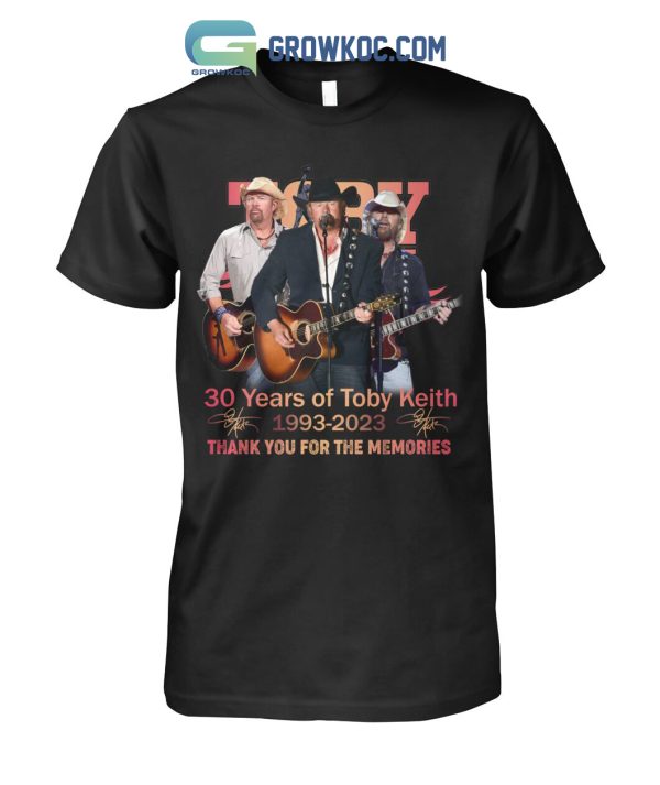 30 Years Of Toby Keith 1993 2023 Memories T Shirt