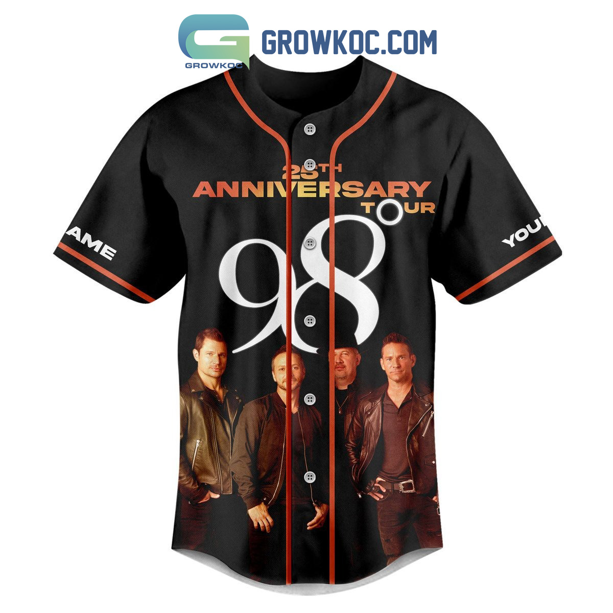 98 Degrees 25th Anniversary Tour Personalized Baseball Jersey - Growkoc