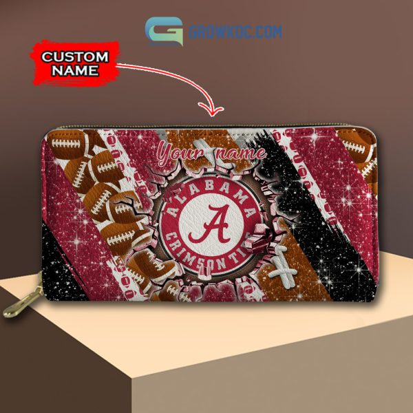 Alabama Crimson Tide Personalized Women Handbags and Woman Purse Wallet