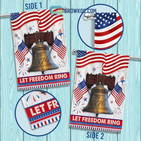 American Let Freedom Ring House Garden Flag