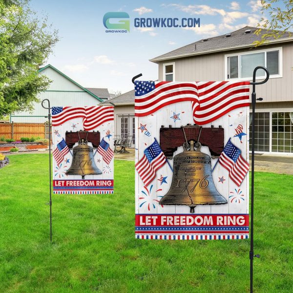 American Let Freedom Ring House Garden Flag