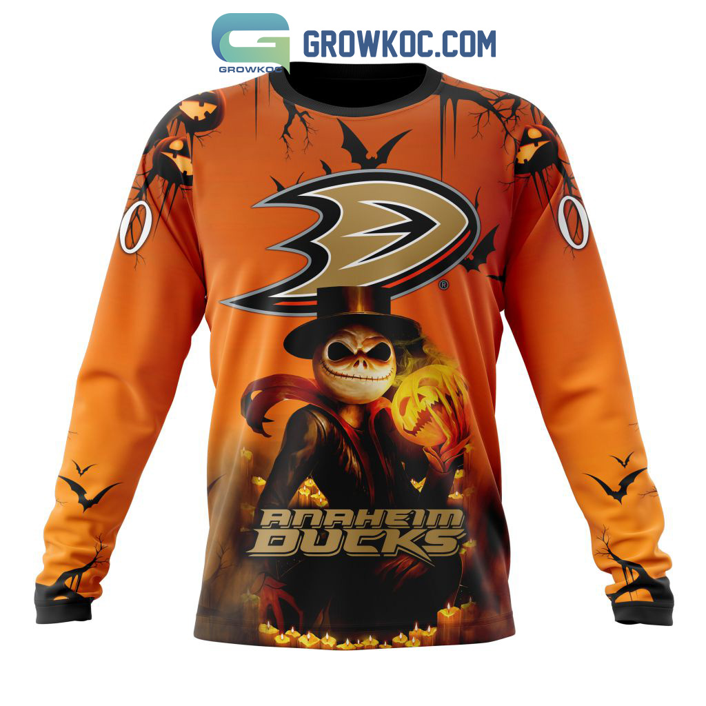 Anaheim Ducks NHL Special Jack Skellington Halloween Concepts Hoodie T Shirt  - Growkoc