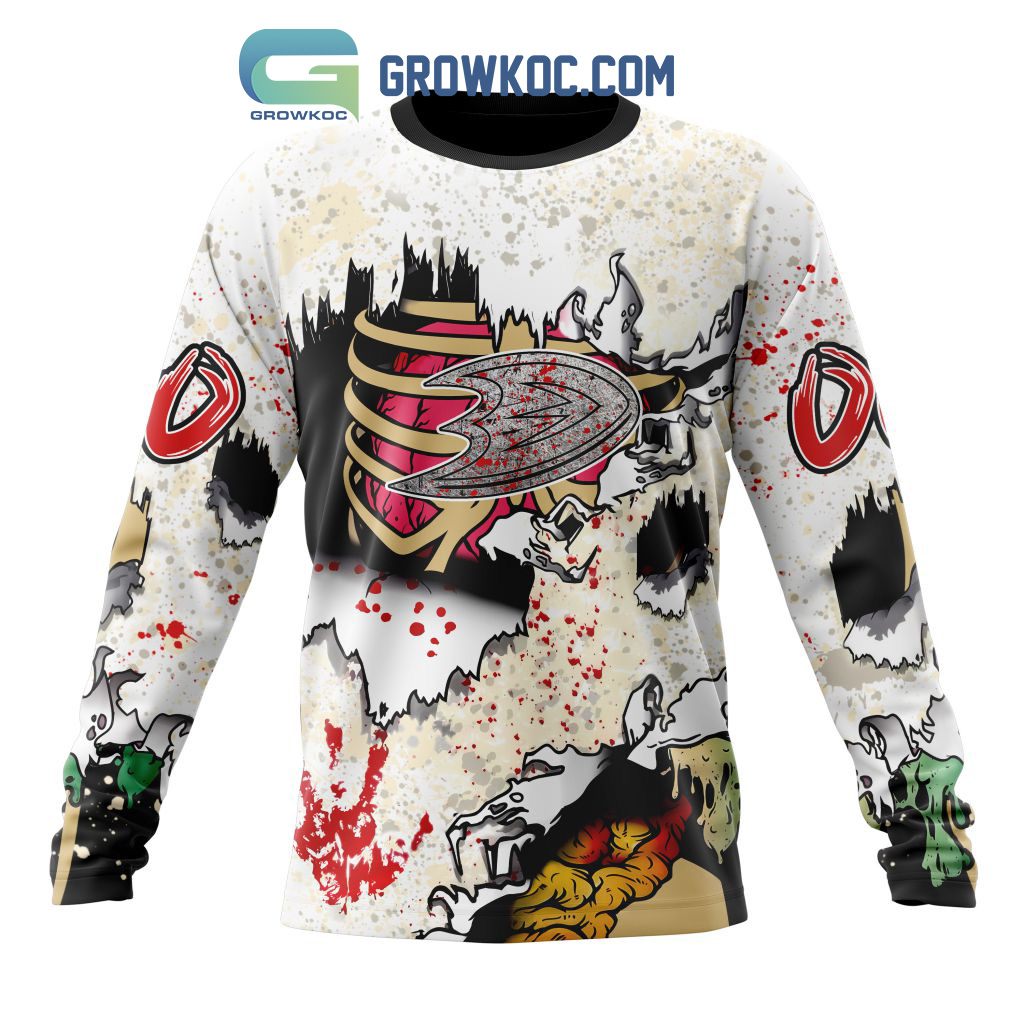 NHL Anaheim Ducks Mix Jersey Custom Personalized Hoodie T Shirt Sweatshirt  - Growkoc