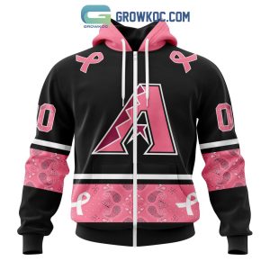 Arizona Diamondbacks MLB In Classic Style With Paisley In October We Wear Pink Breast Cancer Hoodie T Shirt