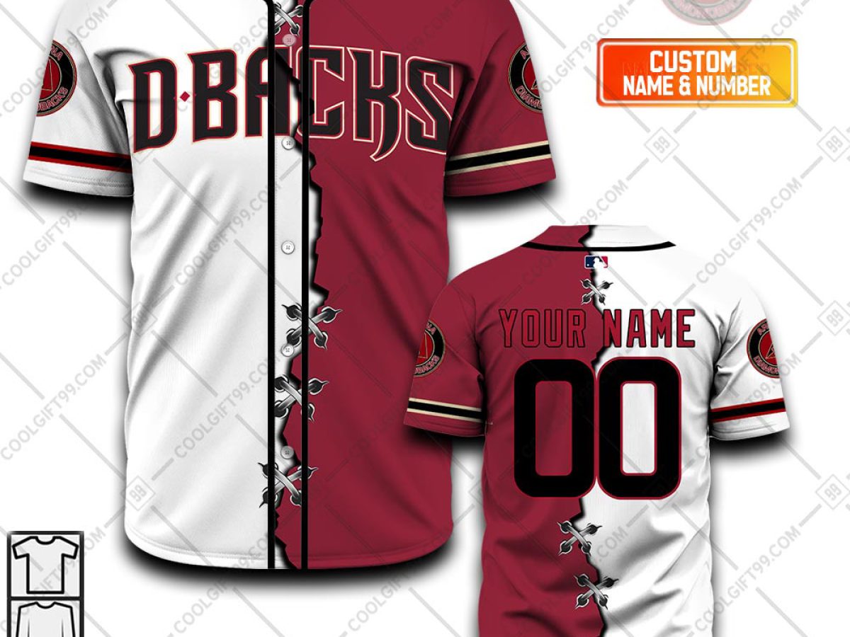 MLB Arizona Diamondbacks Mix Jersey Custom Personalized Hoodie Shirt -  Growkoc
