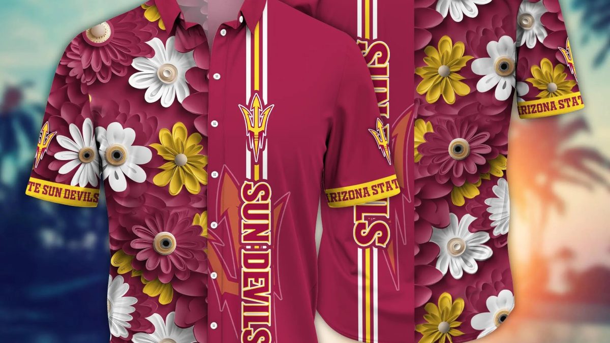 Arizona State Sun Devils NCAA Baby Yoda Tiki Flower Hawaiian Shirt -  Freedomdesign