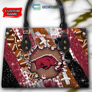 Arkansas Razorbacks Personalized Diamond Design Women Handbags and Woman Purse Wallet