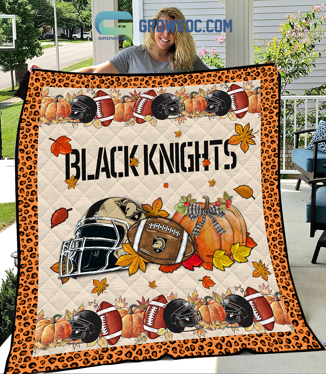 Army Black Knights NCAA Football Welcome Fall Pumpkin Halloween Fleece Blanket Quilt