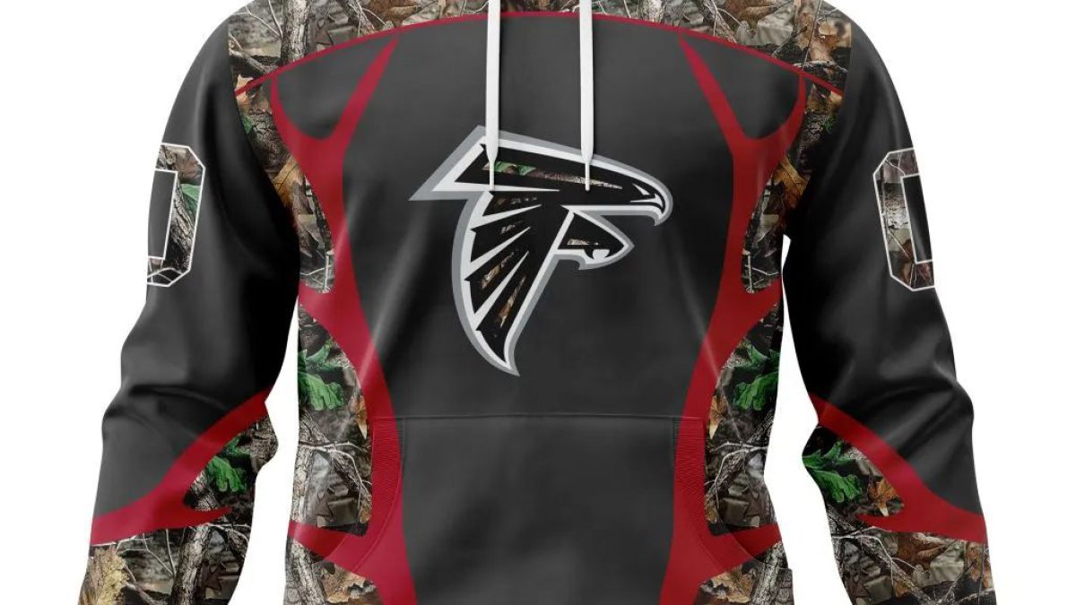 NFL Atlanta Falcons Black Camo Zip Up Hoodie