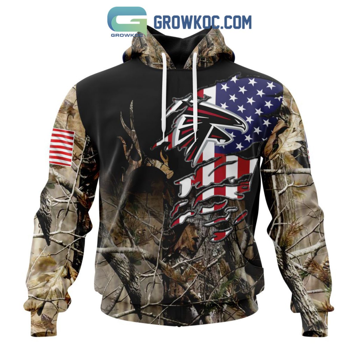 Atlanta Falcons NFL Special Camo Realtree Hunting Personalized Hoodie T Shirt Growkoc