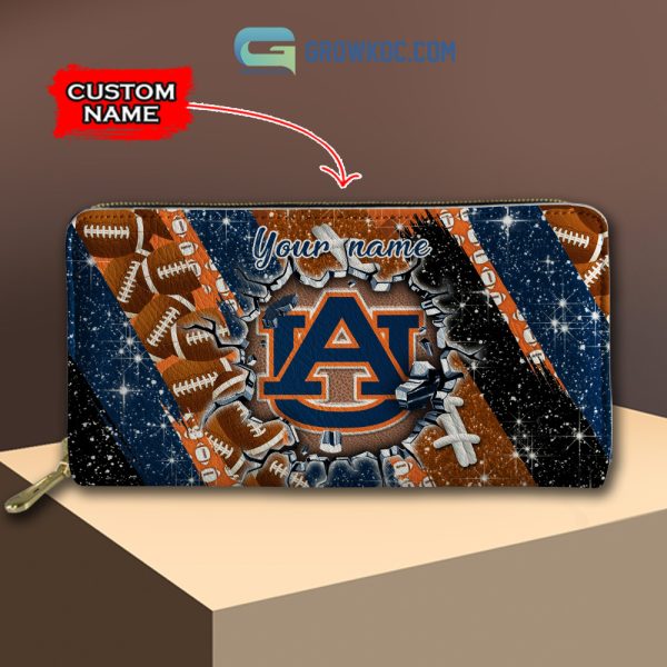 Auburn Tigers Personalized Diamond Design Women Handbags and Woman Purse Wallet