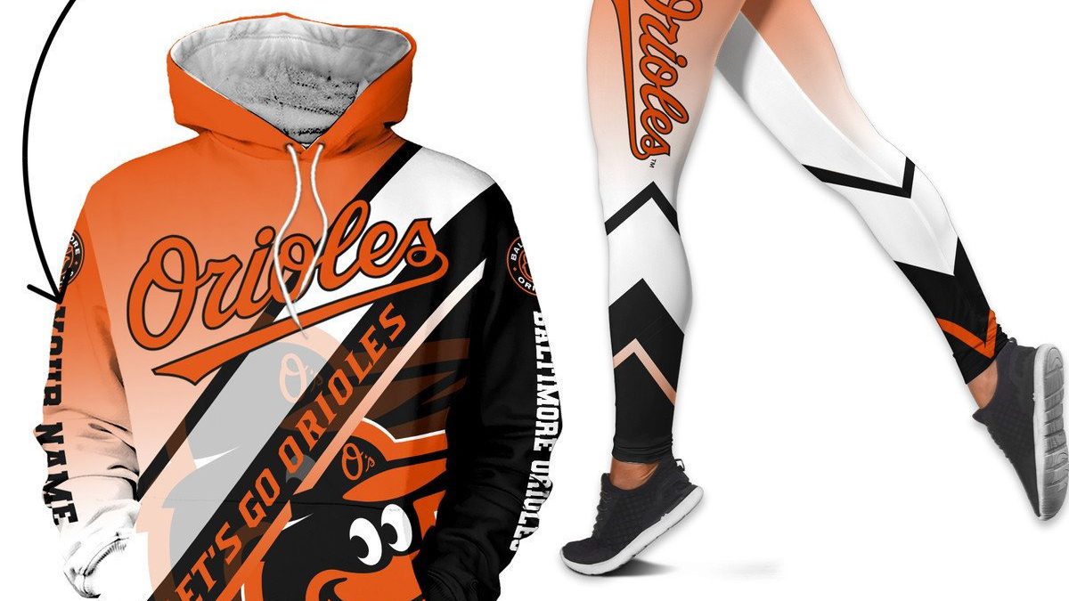 MLB Baltimore Orioles Lets Go O's White 3D Pullover Hoodie For Fans