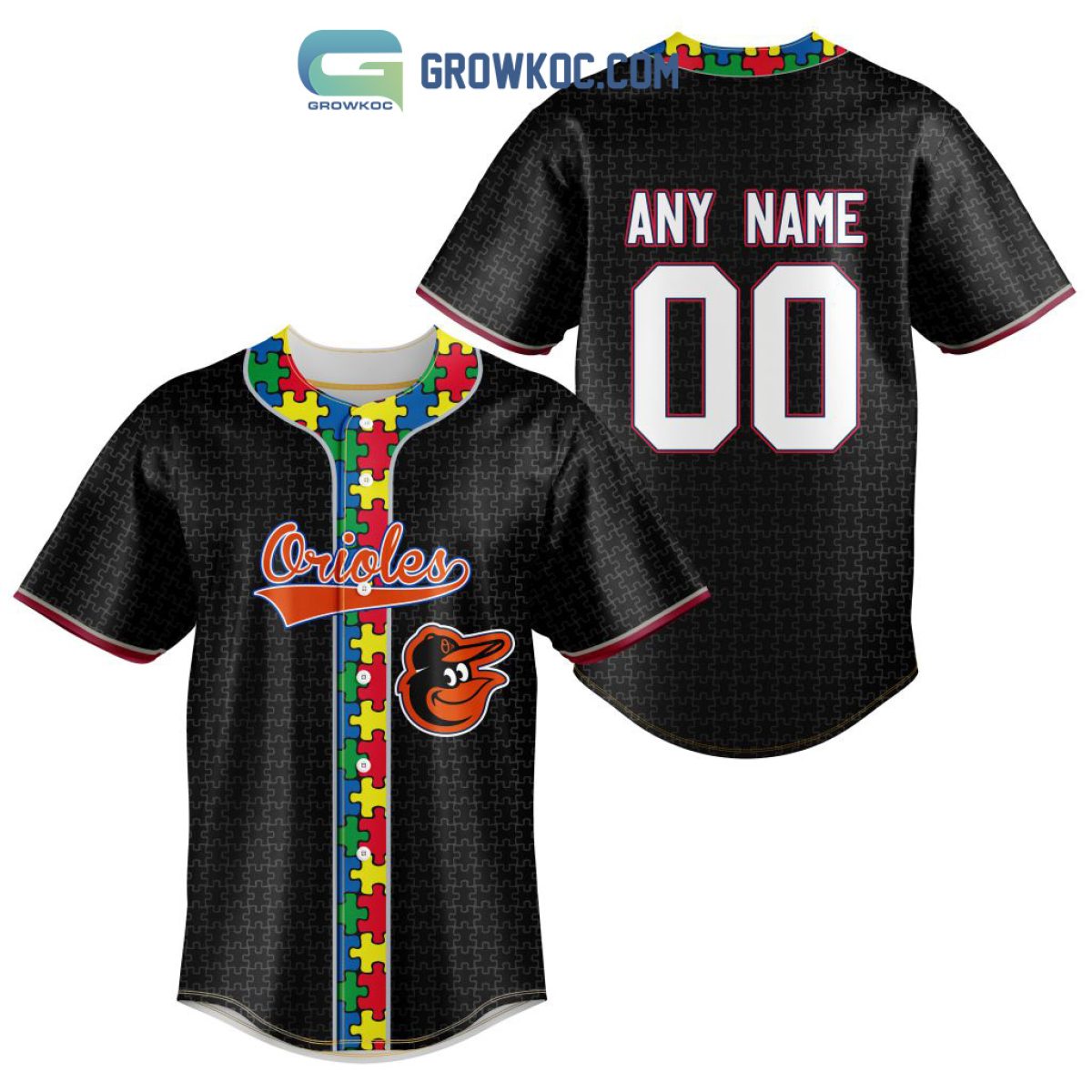 All Size Team Name Print Name T-Shirt Orioles Baseball Jersey Custom MLB