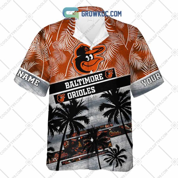 Baltimore Orioles MLB Personalized Palm Tree Hawaiian Shirt