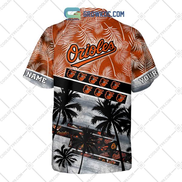 Baltimore Orioles MLB Personalized Palm Tree Hawaiian Shirt