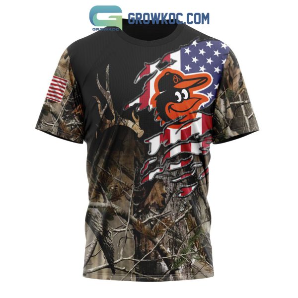 Baltimore Orioles MLB Special Camo Realtree Hunting Hoodie T Shirt