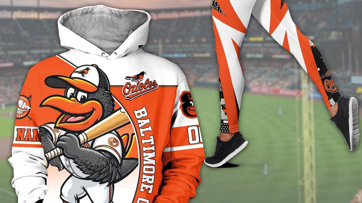 MLB Baltimore Orioles Lets Go O's White 3D Pullover Hoodie For Fans