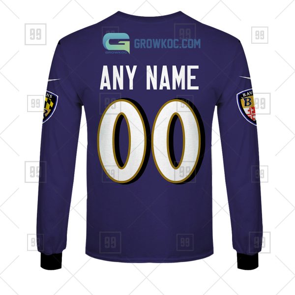 Baltimore Ravens NFL Personalized Home Jersey Hoodie T Shirt