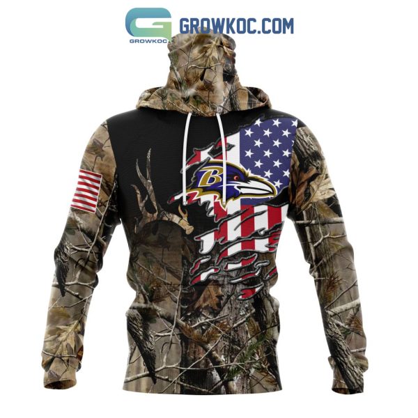 Baltimore Ravens NFL Special Camo Realtree Hunting Personalized Hoodie T Shirt