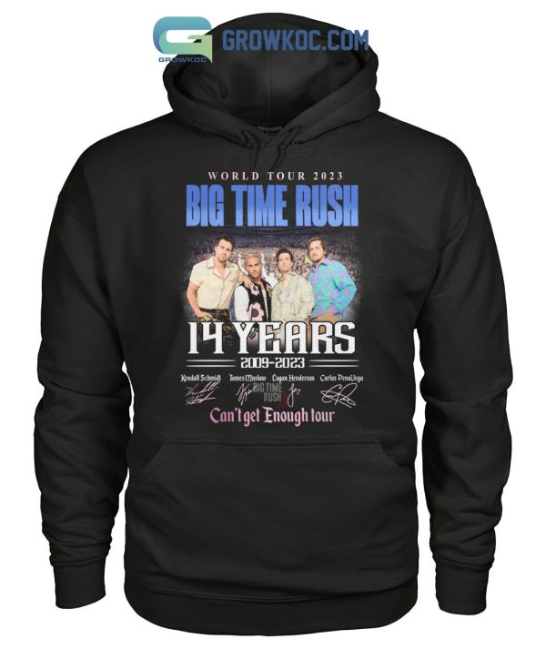 Big Time Rush World Tour 2023 14 Years 2009 2023 Memories T Shirt