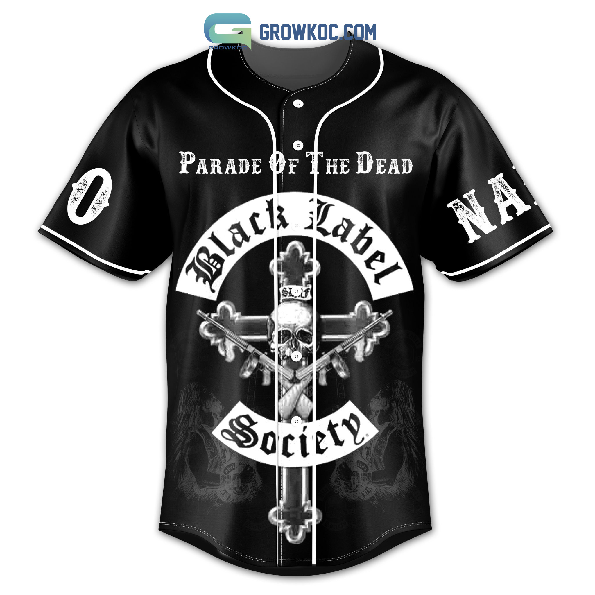 Black Label Society Parade Of The Dead Personalized Baseball Jersey