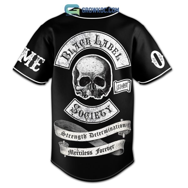 Black Label Society Strength Determination Merciless Forever Personalized Baseball Jersey