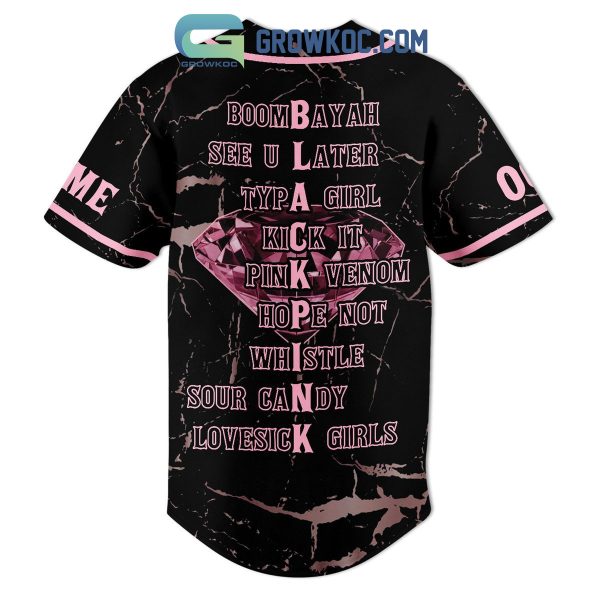 Black Pink All Album Personalized Baseball Jersey