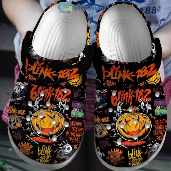 Blink 182 Catching Things And Eating They Insides Black Design Clogs Crocs