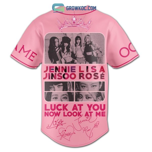 Born Pink Black Pink In Your Area Luck At You Now Look At Me Personalized Baseball Jersey