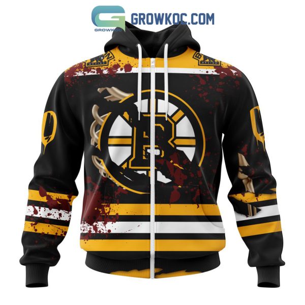 Boston Bruins Specialized Design Jersey With Your Ribs For Halloween Hoodie T Shirt