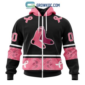 Boston Red Sox MLB In Classic Style With Paisley In October We Wear Pink Breast Cancer Hoodie T Shirt