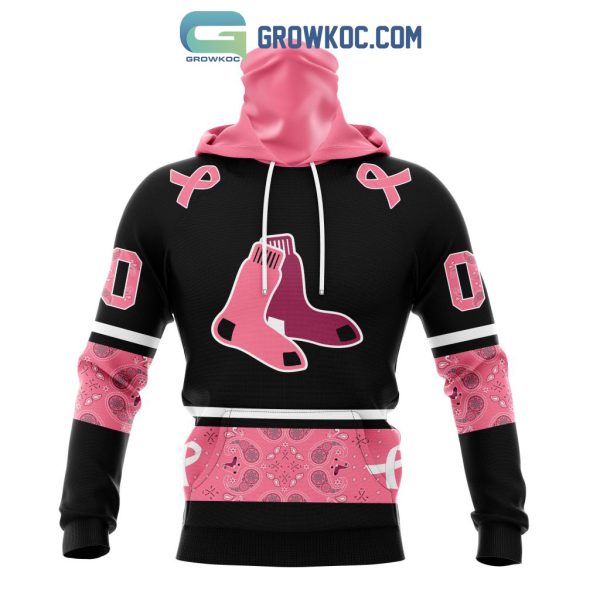 Boston Red Sox MLB In Classic Style With Paisley In October We Wear Pink Breast Cancer Hoodie T Shirt