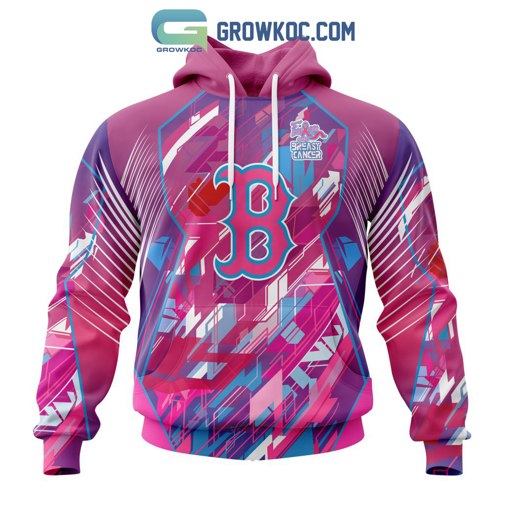 Boston Red Sox MLB In Classic Style With Paisley In October We Wear Pink  Breast Cancer Hoodie T Shirt - Growkoc