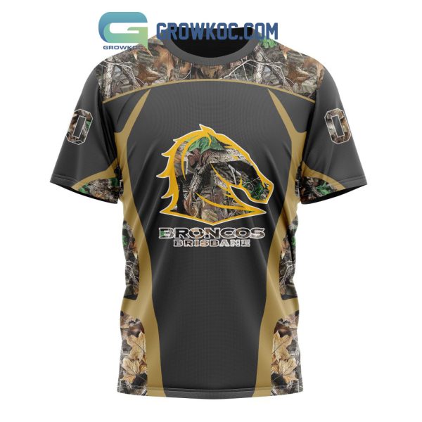 Brisbane Broncos NRL Special Camo Hunting Personalized Hoodie T Shirt