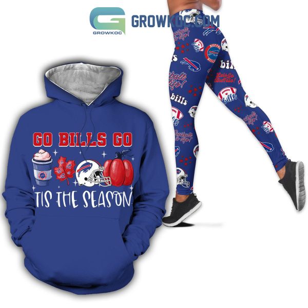 Buffalo Bills Go Bills Go Tis The Season White Design Fall Hoodie Leggings Set