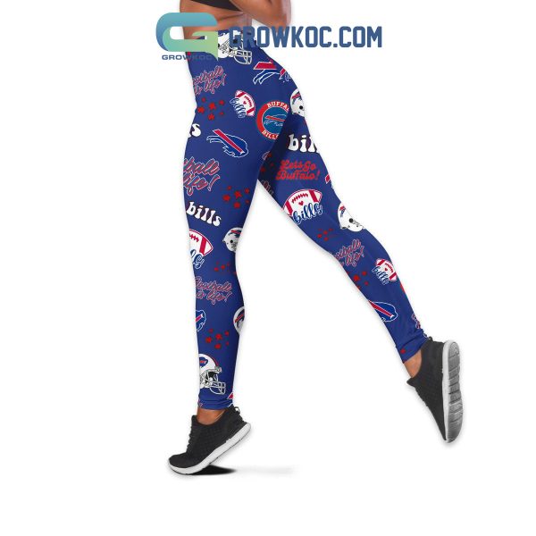 Buffalo Bills Go Bills Go Tis The Season White Design Fall Hoodie Leggings Set