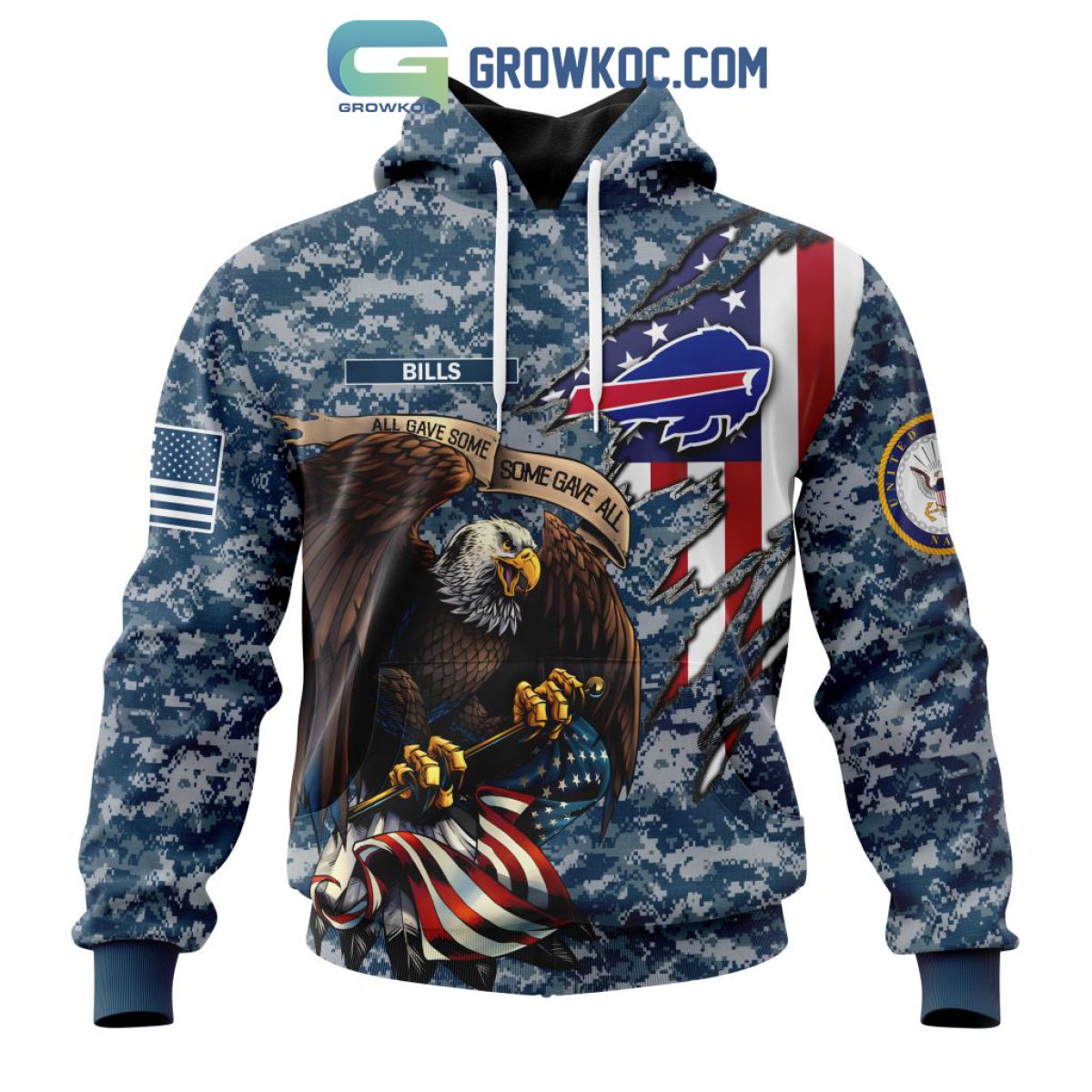 NFL Buffalo Bills Hoodie 3D Gifts For Veterans Day