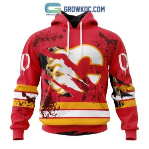 Calgary Flames NHL Special Design Jersey With Your Ribs For Halloween Hoodie T Shirt