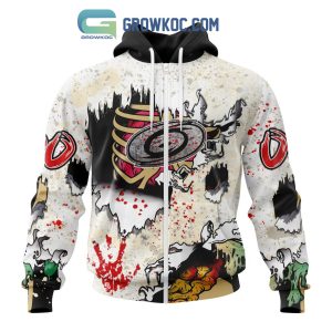 Carolina Hurricanes NHL Special Zombie Style For Halloween Hoodie T Shirt