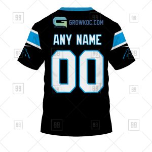 Carolina Panthers Personalized Name And Number NFL 3D