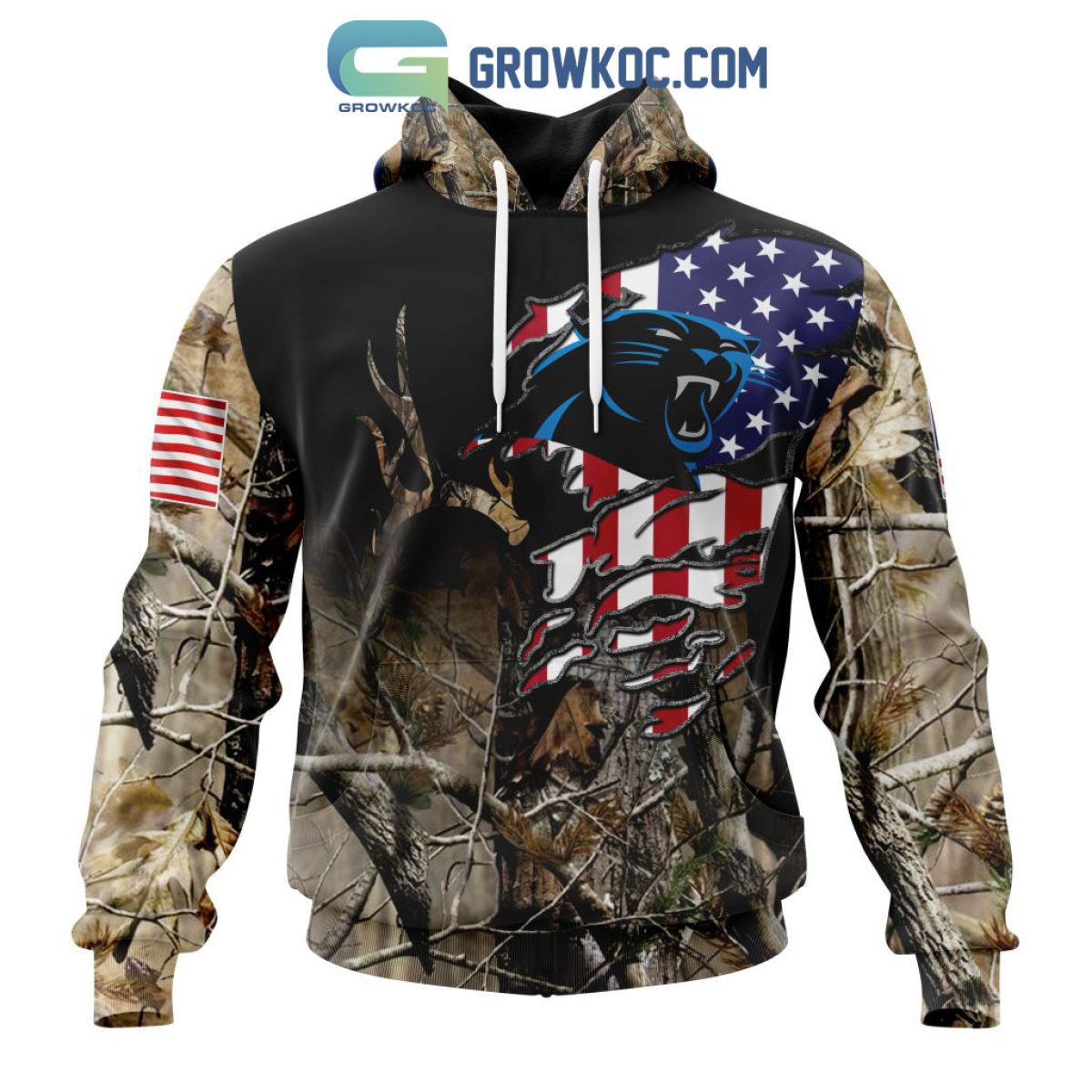 Carolina Panthers NFL Special Camo Realtree Hunting Personalized Hoodie T  Shirt - Growkoc