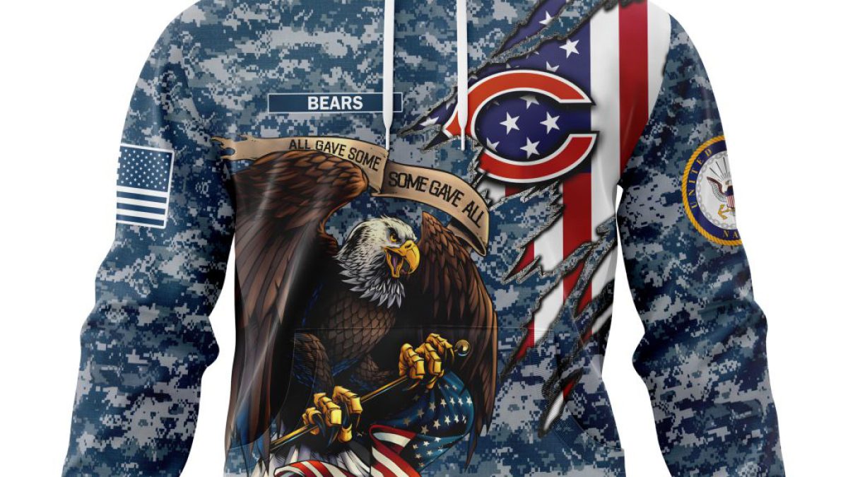 Chicago Bears NFL Honor US Navy Veterans All Gave Some Some Gave All  Personalized Hoodie T Shirt - Growkoc