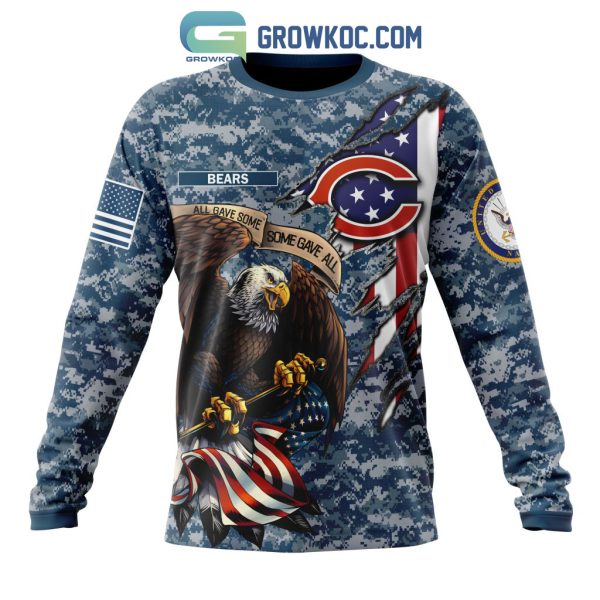 Chicago Bears NFL Honor US Navy Veterans All Gave Some Some Gave All Personalized Hoodie T Shirt