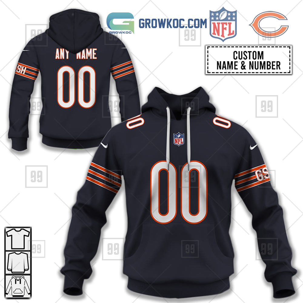 Chicago Bears NFL Personalized Home Jersey Hoodie T Shirt - Growkoc