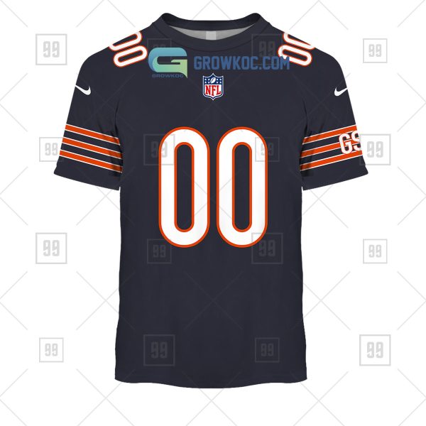 Chicago Bears NFL Personalized Home Jersey Hoodie T Shirt